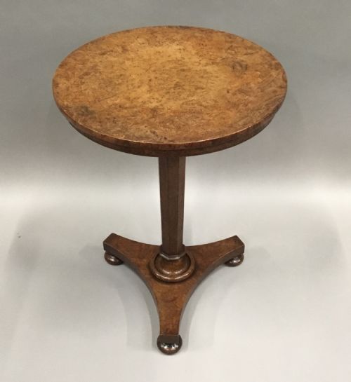 REGENCY BURR ELM OCCASIONAL TABLE OF NEAT PROPORTIONS - ADDITIONAL PHOTO 5