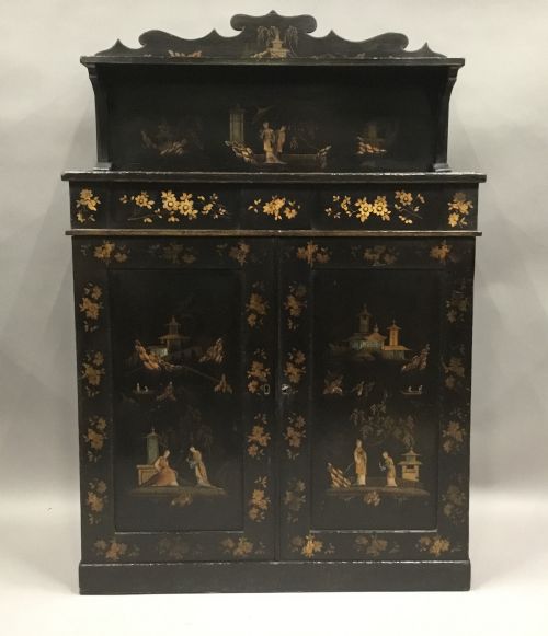 REGENCY CHINOISERIE LACQUERED CHIFFONIER SIDE CABINET - ADDITIONAL PHOTO 3