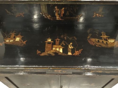 REGENCY CHINOISERIE LACQUERED CHIFFONIER SIDE CABINET - ADDITIONAL PHOTO 6
