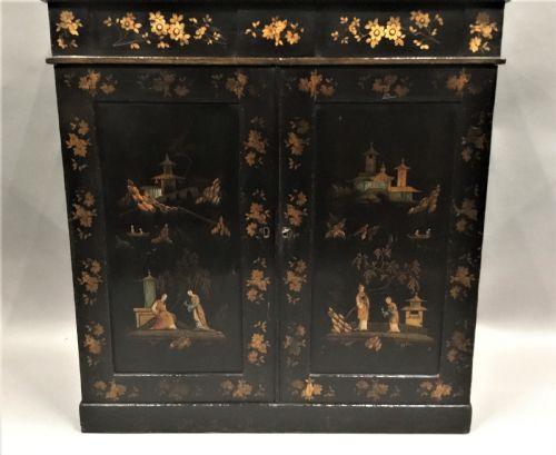 REGENCY CHINOISERIE LACQUERED CHIFFONIER SIDE CABINET - ADDITIONAL PHOTO 9