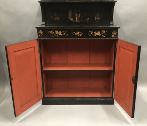 REGENCY CHINOISERIE LACQUERED CHIFFONIER SIDE CABINET - ADDITIONAL PHOTO 13