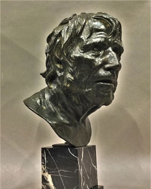 C19th Bronze Bust of Seneca; Near Life Size with a Good Rich Patination