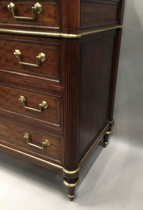 LATE C18TH LOUIS XVI NEOCLASSICAL FIGURED MAHOGANY COMMODE - ADDITIONAL PHOTO 13