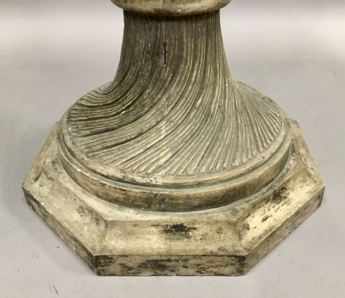 LARGE REGENCY NEOCLASSICAL PLASTER URN OF CAMPANA FORM - ADDITIONAL PHOTO 2