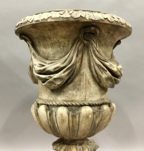 LARGE REGENCY NEOCLASSICAL PLASTER URN OF CAMPANA FORM - ADDITIONAL PHOTO 16