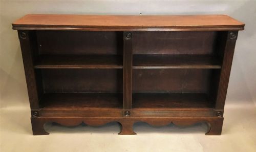 REGENCY 'COUNTRY HOUSE' MAHOGANY OPEN BOOKCASE OF AN UNUSUAL DESIGN - ADDITIONAL PHOTO 2