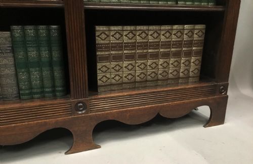 REGENCY 'COUNTRY HOUSE' MAHOGANY OPEN BOOKCASE OF AN UNUSUAL DESIGN - ADDITIONAL PHOTO 5