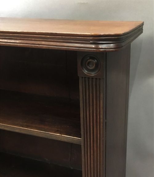 REGENCY 'COUNTRY HOUSE' MAHOGANY OPEN BOOKCASE OF AN UNUSUAL DESIGN - ADDITIONAL PHOTO 13