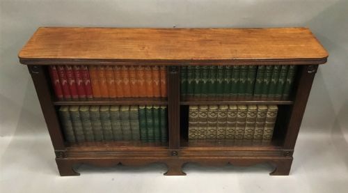 REGENCY 'COUNTRY HOUSE' MAHOGANY OPEN BOOKCASE OF AN UNUSUAL DESIGN - ADDITIONAL PHOTO 16