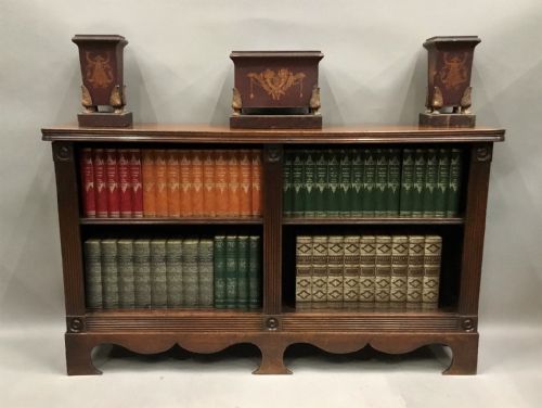 REGENCY 'COUNTRY HOUSE' MAHOGANY OPEN BOOKCASE OF AN UNUSUAL DESIGN - ADDITIONAL PHOTO 21