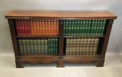 REGENCY 'COUNTRY HOUSE' MAHOGANY OPEN BOOKCASE OF AN UNUSUAL DESIGN - ADDITIONAL PHOTO 23