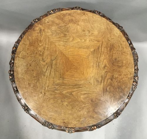 GEORGE IV IRISH POLLARD OAK TRIPOD OCCASIONAL TABLE - ADDITIONAL PHOTO 2