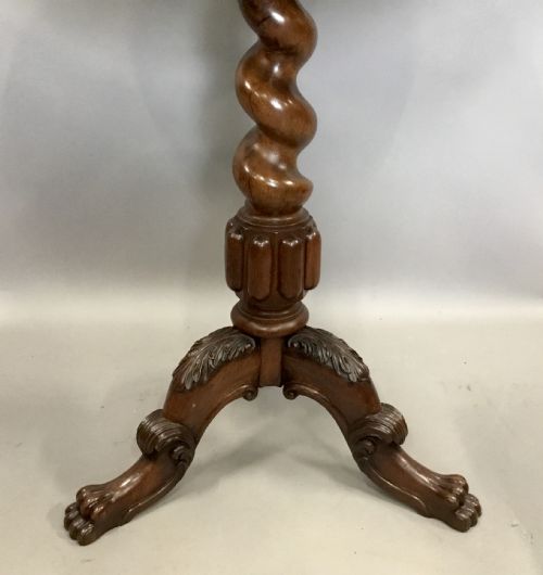 GEORGE IV IRISH POLLARD OAK TRIPOD OCCASIONAL TABLE - ADDITIONAL PHOTO 4