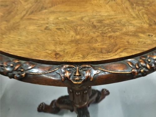GEORGE IV IRISH POLLARD OAK TRIPOD OCCASIONAL TABLE - ADDITIONAL PHOTO 5