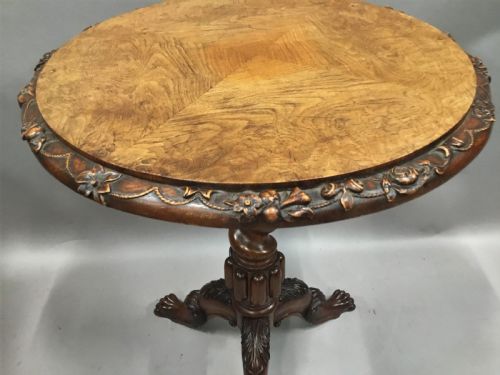 GEORGE IV IRISH POLLARD OAK TRIPOD OCCASIONAL TABLE - ADDITIONAL PHOTO 6