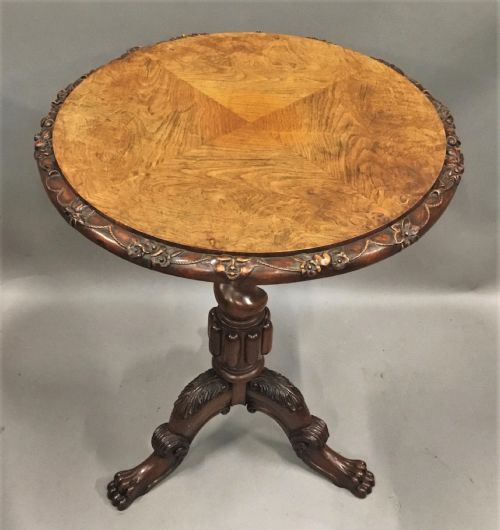 GEORGE IV IRISH POLLARD OAK TRIPOD OCCASIONAL TABLE - ADDITIONAL PHOTO 10