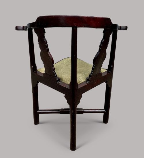C18TH CHINESE EXPORT HARDWOOD CORNER ARMCHAIR OF AN ECCENTRIC AND CURVACEOUS DESIGN AND PROPORTIONS - ADDITIONAL PHOTO 15