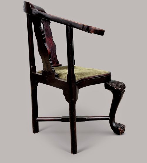 C18TH CHINESE EXPORT HARDWOOD CORNER ARMCHAIR OF AN ECCENTRIC AND CURVACEOUS DESIGN AND PROPORTIONS - ADDITIONAL PHOTO 16