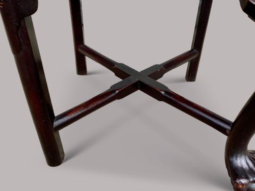 C18TH CHINESE EXPORT HARDWOOD CORNER ARMCHAIR OF AN ECCENTRIC AND CURVACEOUS DESIGN AND PROPORTIONS - ADDITIONAL PHOTO 21