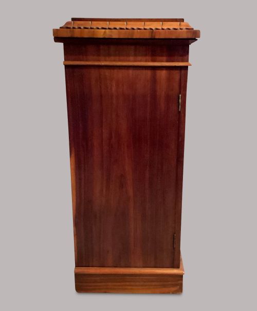 REGENCY INVERTED BREAKFRONT BOOKCASE CABINET IN STRIKING GONALO ALVES - ADDITIONAL PHOTO 14