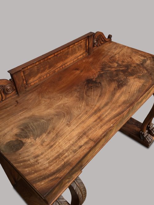 REGENCY MAHOGANY SIDE TABLE SERVING TABLE OF FANTASTIC STYLISH FORM IN THE MANNER OF GEORGE SMITH - ADDITIONAL PHOTO 1