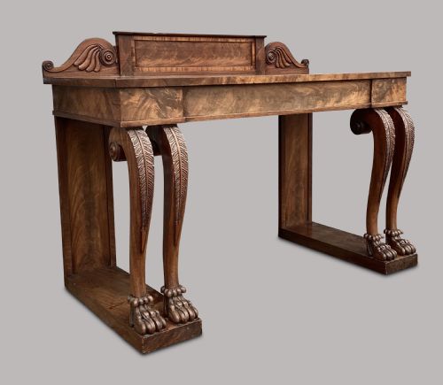 REGENCY MAHOGANY SIDE TABLE SERVING TABLE OF FANTASTIC STYLISH FORM IN THE MANNER OF GEORGE SMITH - ADDITIONAL PHOTO 2