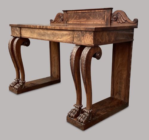 REGENCY MAHOGANY SIDE TABLE SERVING TABLE OF FANTASTIC STYLISH FORM IN THE MANNER OF GEORGE SMITH - ADDITIONAL PHOTO 3