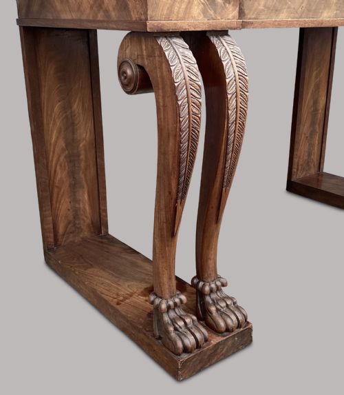 REGENCY MAHOGANY SIDE TABLE SERVING TABLE OF FANTASTIC STYLISH FORM IN THE MANNER OF GEORGE SMITH - ADDITIONAL PHOTO 4