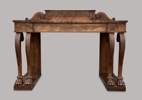REGENCY MAHOGANY SIDE TABLE SERVING TABLE OF FANTASTIC STYLISH FORM IN THE MANNER OF GEORGE SMITH - ADDITIONAL PHOTO 5