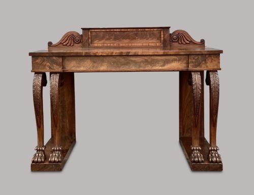 REGENCY MAHOGANY SIDE TABLE SERVING TABLE OF FANTASTIC STYLISH FORM IN THE MANNER OF GEORGE SMITH - ADDITIONAL PHOTO 14