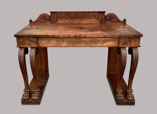 REGENCY MAHOGANY SIDE TABLE SERVING TABLE OF FANTASTIC STYLISH FORM IN THE MANNER OF GEORGE SMITH - ADDITIONAL PHOTO 15