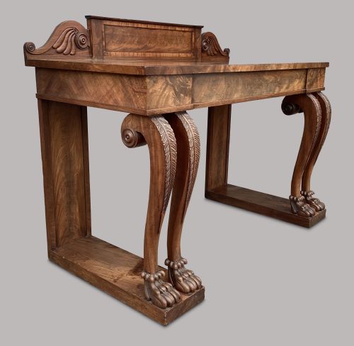 REGENCY MAHOGANY SIDE TABLE SERVING TABLE OF FANTASTIC STYLISH FORM IN THE MANNER OF GEORGE SMITH - ADDITIONAL PHOTO 16