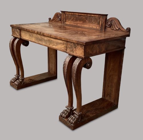 REGENCY MAHOGANY SIDE TABLE SERVING TABLE OF FANTASTIC STYLISH FORM IN THE MANNER OF GEORGE SMITH - ADDITIONAL PHOTO 19