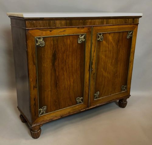 REGENCY ROSEWOOD AND GILT BRASS SIDE CABINET ATTRIBUTED TO GILLOWS - ADDITIONAL PHOTO 1