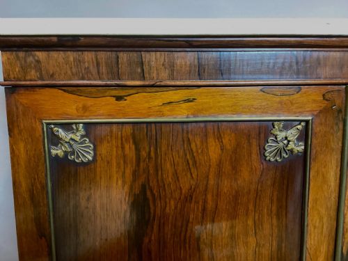 REGENCY ROSEWOOD AND GILT BRASS SIDE CABINET ATTRIBUTED TO GILLOWS - ADDITIONAL PHOTO 4