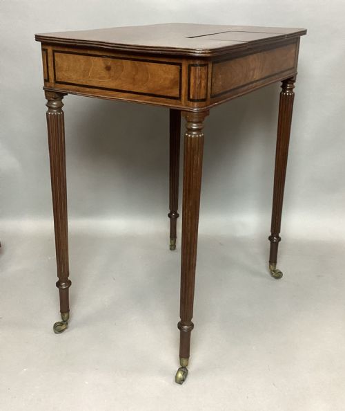 REGENCY MAHOGANY EBONY BANDED CHAMBERWRITING TABLE ATTRIBUTED TO GILLOWS - ADDITIONAL PHOTO 9