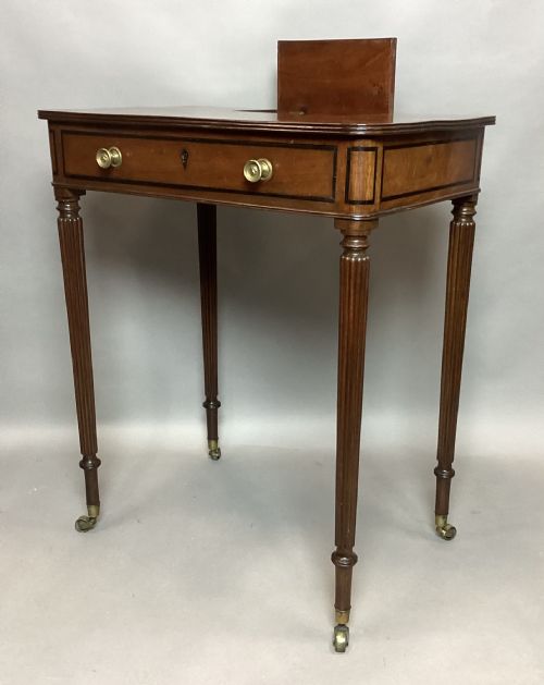 REGENCY MAHOGANY EBONY BANDED CHAMBERWRITING TABLE ATTRIBUTED TO GILLOWS - ADDITIONAL PHOTO 12