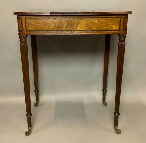 REGENCY MAHOGANY EBONY BANDED CHAMBERWRITING TABLE ATTRIBUTED TO GILLOWS - ADDITIONAL PHOTO 20