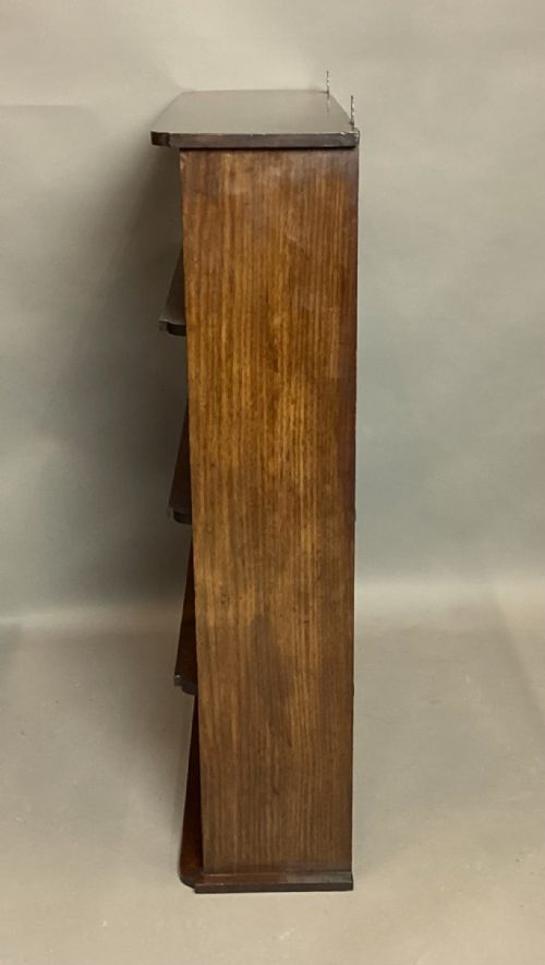 REGENCY MAHOGANY AND BRASS HANGING WALL SHELVES - ADDITIONAL PHOTO 8