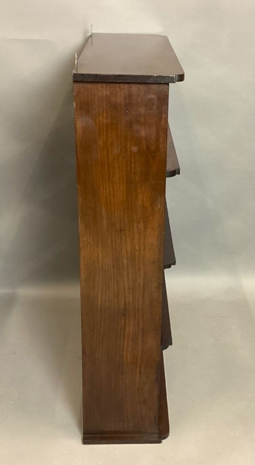 REGENCY MAHOGANY AND BRASS HANGING WALL SHELVES - ADDITIONAL PHOTO 13