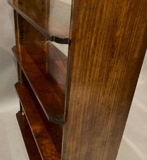 REGENCY MAHOGANY AND BRASS HANGING WALL SHELVES - ADDITIONAL PHOTO 14