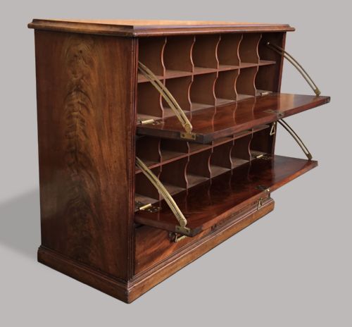 C19TH MAHOGANY HABERDASHERY CABINET OFFICE CABINET - ADDITIONAL PHOTO 1