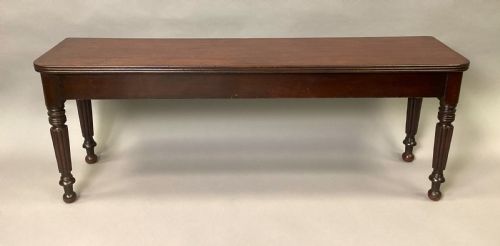 REGENCY MAHOGANY HALL BENCH WINDOW SEAT IN THE MANNER OF GILLOWS - ADDITIONAL PHOTO 1