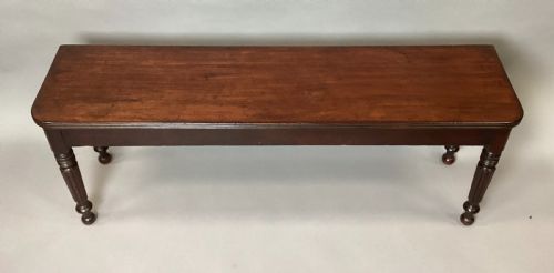 REGENCY MAHOGANY HALL BENCH WINDOW SEAT IN THE MANNER OF GILLOWS - ADDITIONAL PHOTO 6