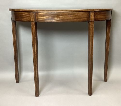 GEORGE III MAHOGANY HEPPLEWHITE SIDE TABLE CONSOLE TABLE - ADDITIONAL PHOTO 1