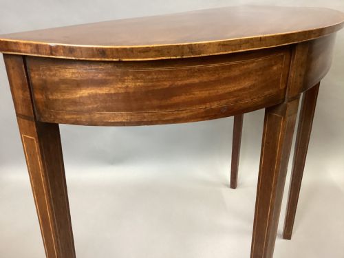 GEORGE III MAHOGANY HEPPLEWHITE SIDE TABLE CONSOLE TABLE - ADDITIONAL PHOTO 4