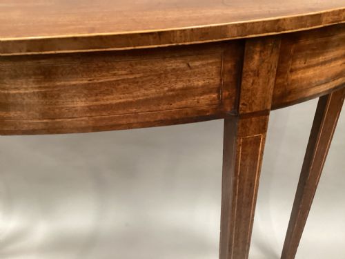 GEORGE III MAHOGANY HEPPLEWHITE SIDE TABLE CONSOLE TABLE - ADDITIONAL PHOTO 9