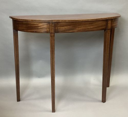 GEORGE III MAHOGANY HEPPLEWHITE SIDE TABLE CONSOLE TABLE - ADDITIONAL PHOTO 12