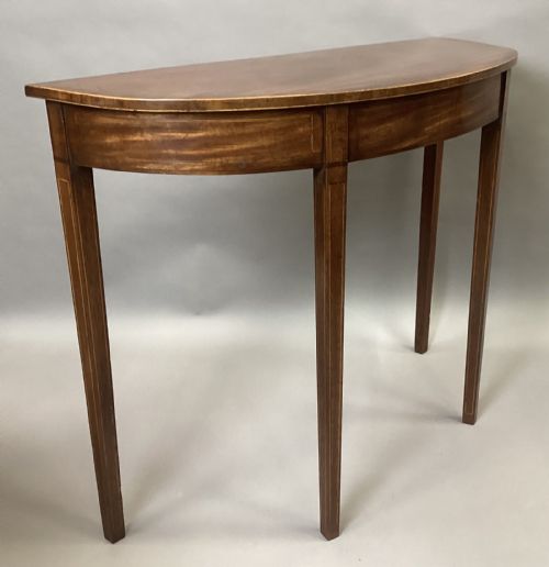 GEORGE III MAHOGANY HEPPLEWHITE SIDE TABLE CONSOLE TABLE - ADDITIONAL PHOTO 13