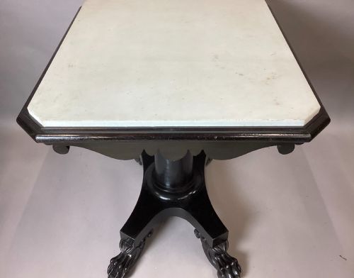 GEORGE IV EBONISED MARBLE TOP CENTRE TABLE - ADDITIONAL PHOTO 17